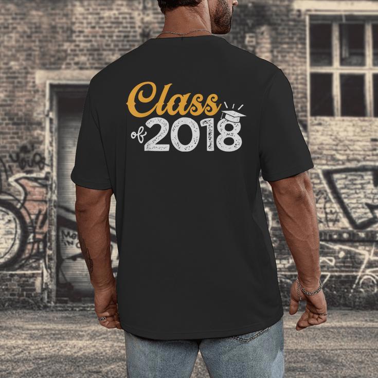 Class Of 2018 GraduationShirt Senior Boys Girls Men Women Men's Back Print T-Shirt