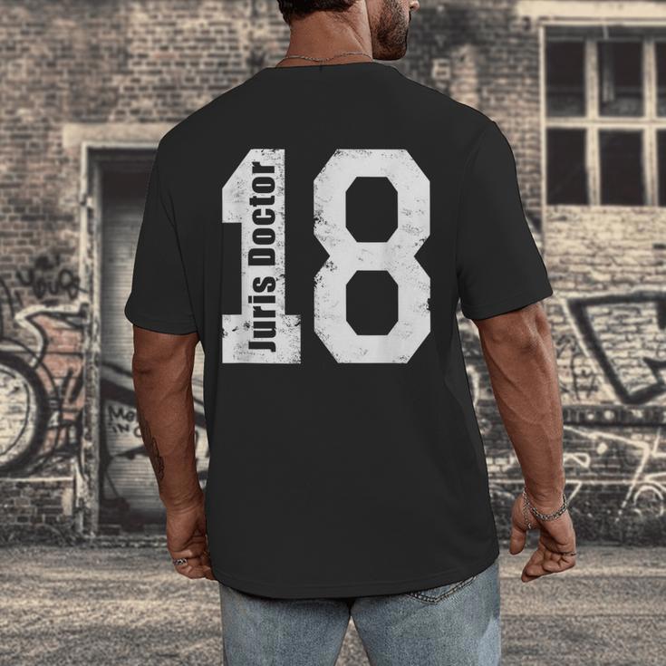 Class Of 2018 Lawyer Juris Doctor Graduation T-Shirt Men's Back Print T-Shirt