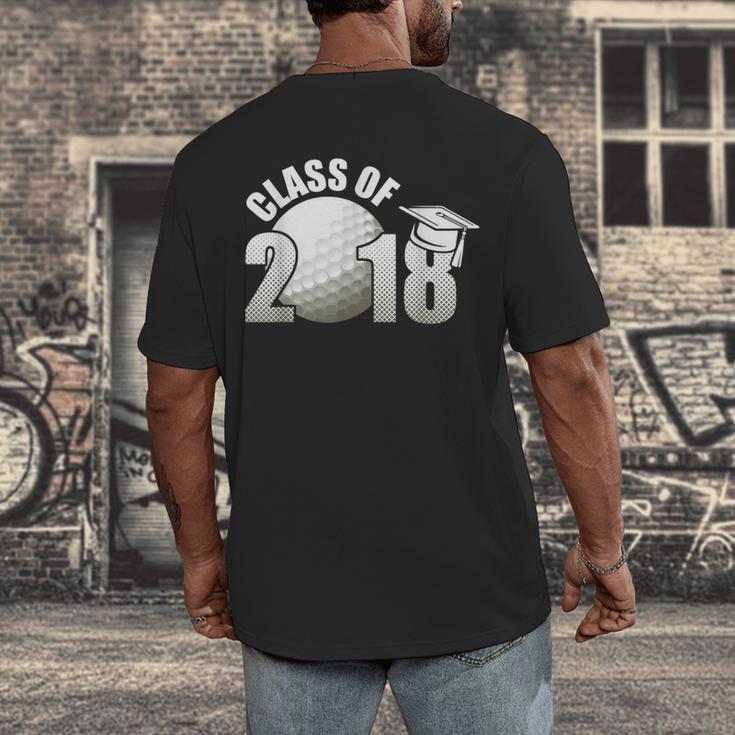 Class Of 2018 Shirts Graduation Senior Golf Men's Back Print T-Shirt