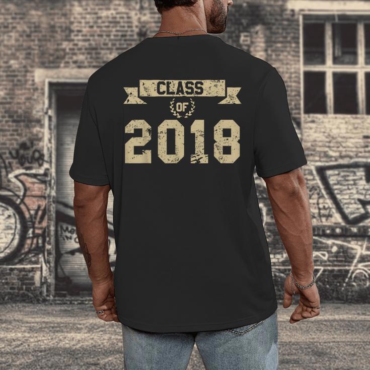 Class Of 2018 T-Shirt For 2018 Graduation Seniors Men's Back Print T-Shirt