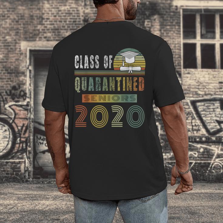Class Of 2020 Quarantined Seniors Graduation Gift Men's Back Print T-Shirt