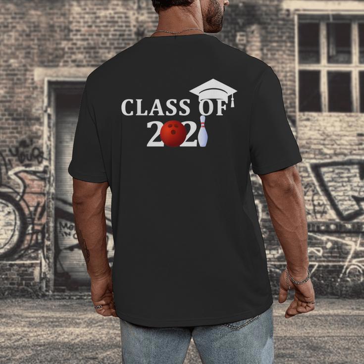 Class Of 2021 Graduation For Him Her Bowling Men's Back Print T-Shirt
