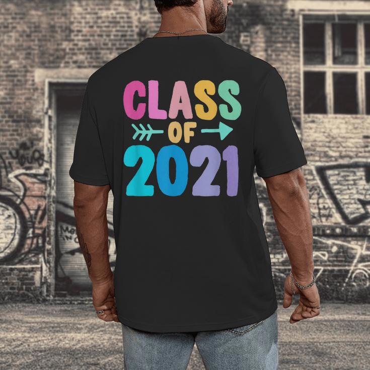 Class Of 2021 Graduation Grow With Me Men's Back Print T-Shirt
