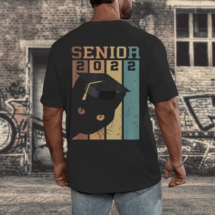 Class Of 2022 Graduation Cat Seniors Grad Men's Back Print T-Shirt