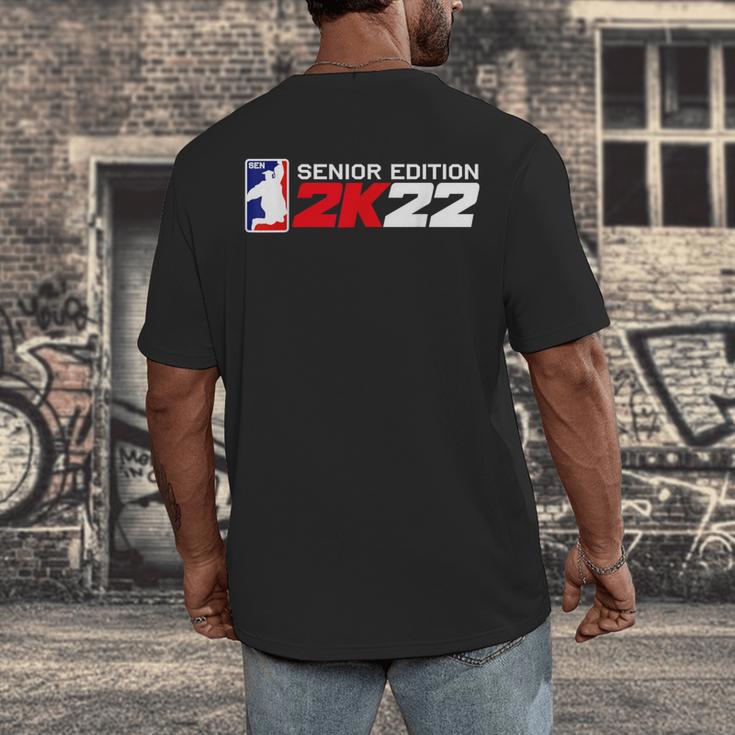 Class Of 2022 Senior Year Gamer Style Graduation For Grad Men's Back Print T-Shirt
