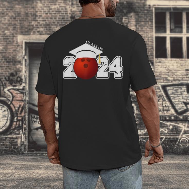 Class Of 2024 Graduation For Him Her Bowling Sports Men's Back Print T-Shirt