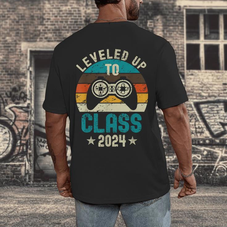 Class Of 2024 Senior Graduation Leveled Up Gamer Class 2024 Men's Back Print T-Shirt