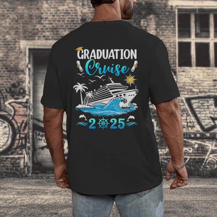 Class Of 2025 Graduation Cruise Senior Graduates Vacation Men's Back Print T-Shirt