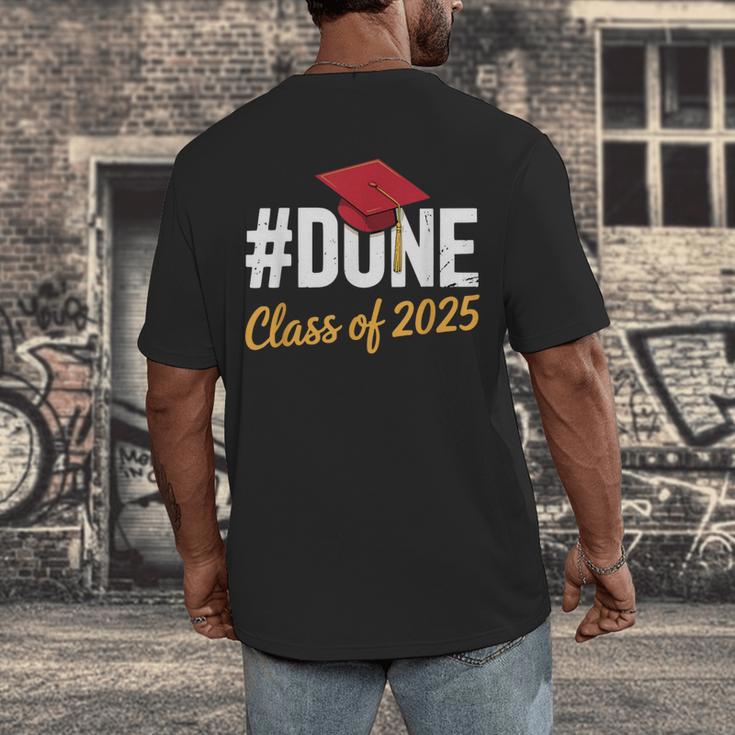 Class Of 2025 Graduation Hashtag DONE Graduate Men's Back Print T-Shirt
