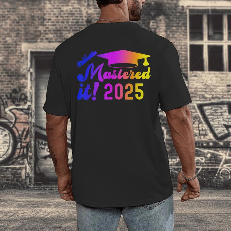 Class Of 2025 Mastered It College Masters Degree Graduation Men's Back Print T-Shirt