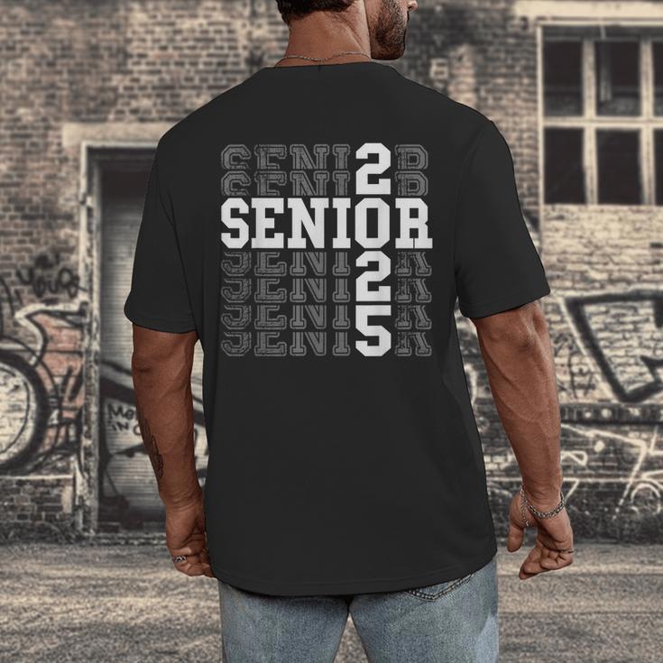 Class Of 2025 Senior 2025 Back To School 2025 Graduation 25 Men's Back Print T-Shirt