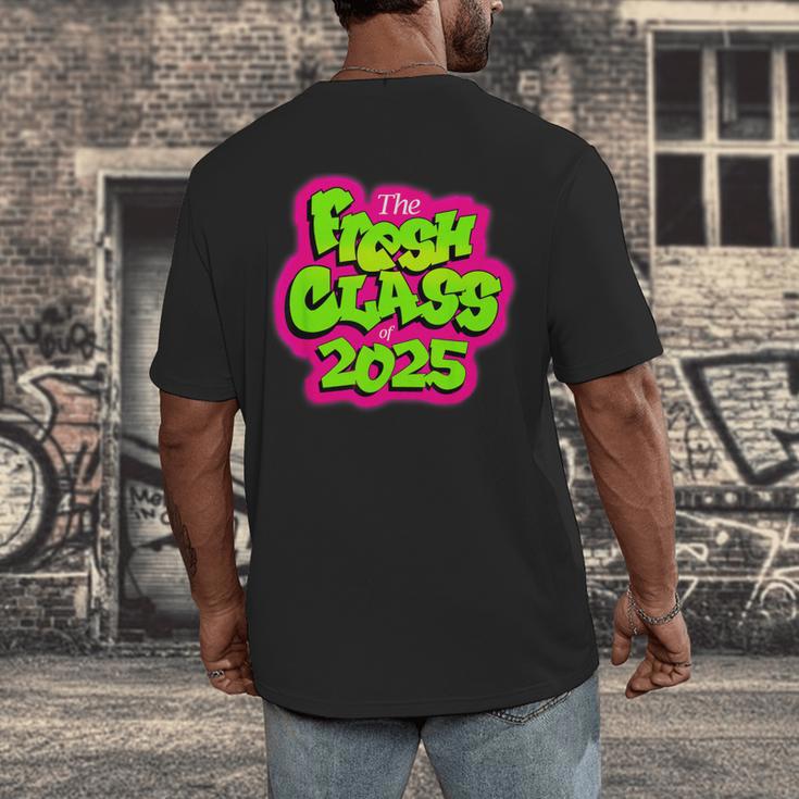 Class Of 2025 Senior Fresh 90s TV Style Retro Graduation Men's Back Print T-Shirt