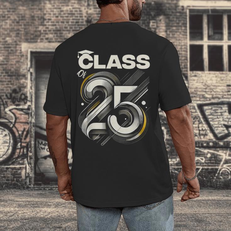 Class Of 2025 Shirt Graduation Senior High School College Men's Back Print T-Shirt