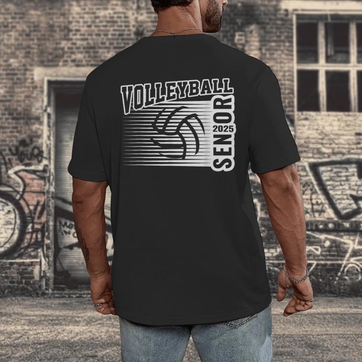 Class Of 2025 Volleyball Senior Class 25 Graduation Men's Back Print T-Shirt