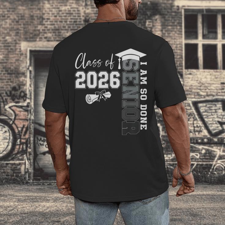 Class Of 2026 Senior 2026 Graduation Decoration Men Senior Men's Back Print T-Shirt