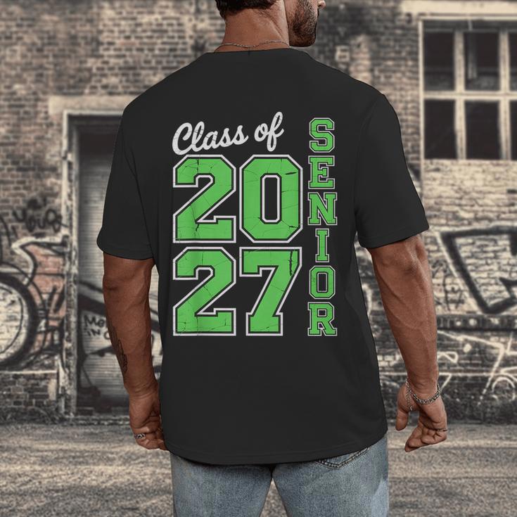 Class Of 2027 Senior 27 High School Graduation Senior 2027 Men's Back Print T-Shirt