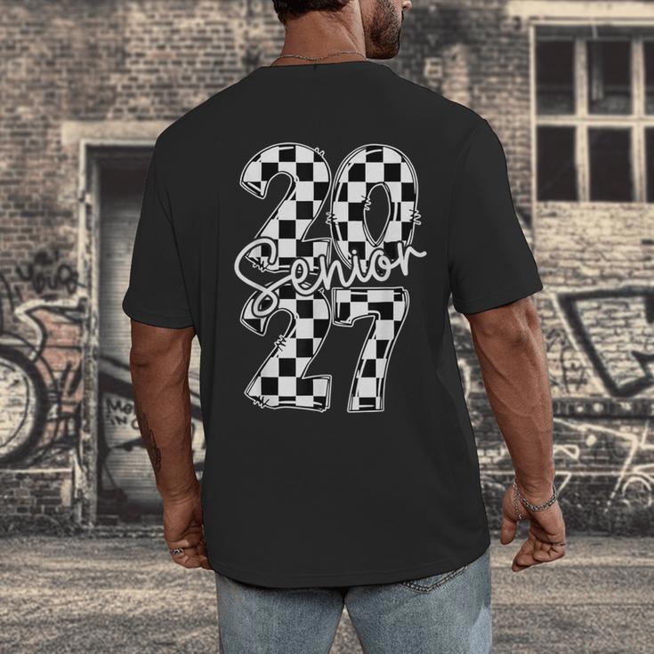 Class Of 2027 Shirt Graduation Senior 2027 Men's Back Print T-Shirt