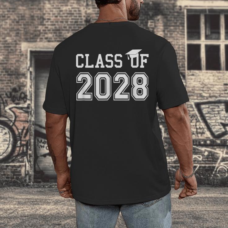 Class Of 2028 GraduationShirt Future School Graduate Men's Back Print T-Shirt