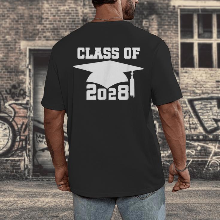 Class Of 2028 T-Shirt School Graduation Pride Tee Men's Back Print T-Shirt