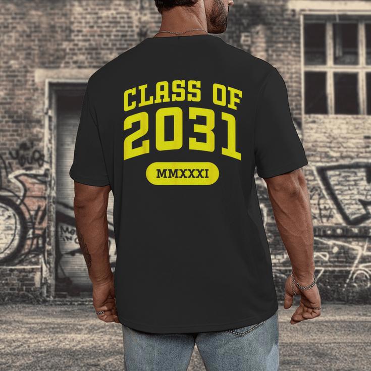 Class Of 2031 Shirts For Kindergarten Photo To Graduation Men's Back Print T-Shirt