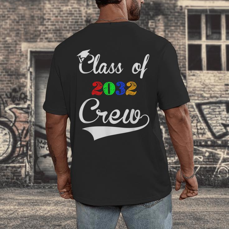 Class Of 2032 Kindergarten Back To School Graduation Men's Back Print T-Shirt