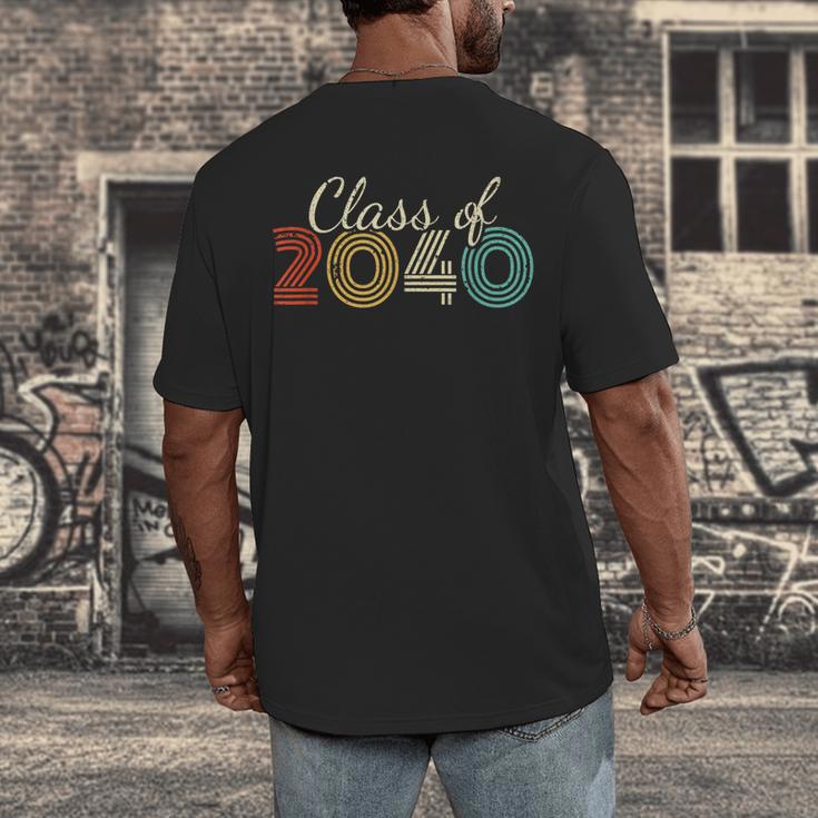 Class Of 2040 Senior Graduate 2040 Graduation Men's Back Print T-Shirt