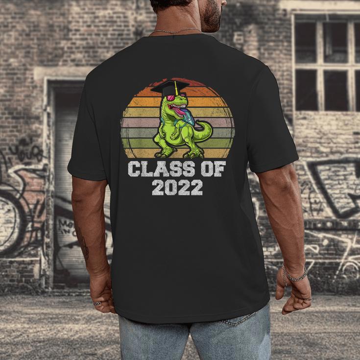 Class Of Dinosaur Apparel 2022 Graduation Graduate Dino Boy Men's Back Print T-Shirt