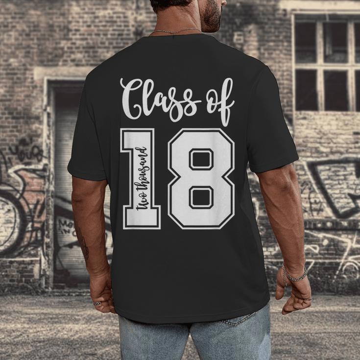 Class Of Two Thousand 18 Shirt Graduation T-Shirt Men's Back Print T-Shirt