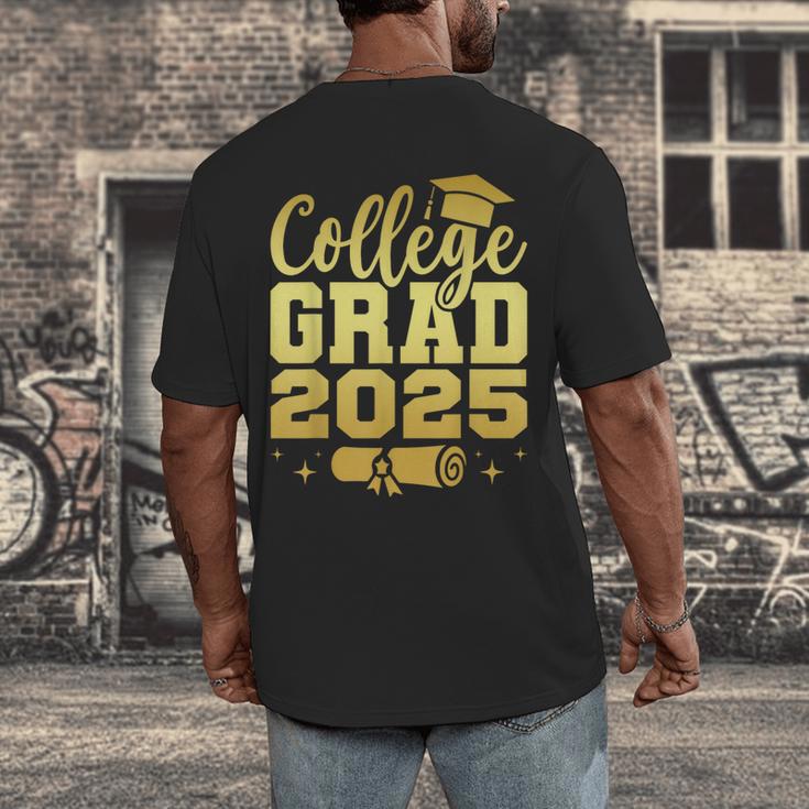 College Grad Class Of 2025 Senior Graduate Graduation Men's Back Print T-Shirt