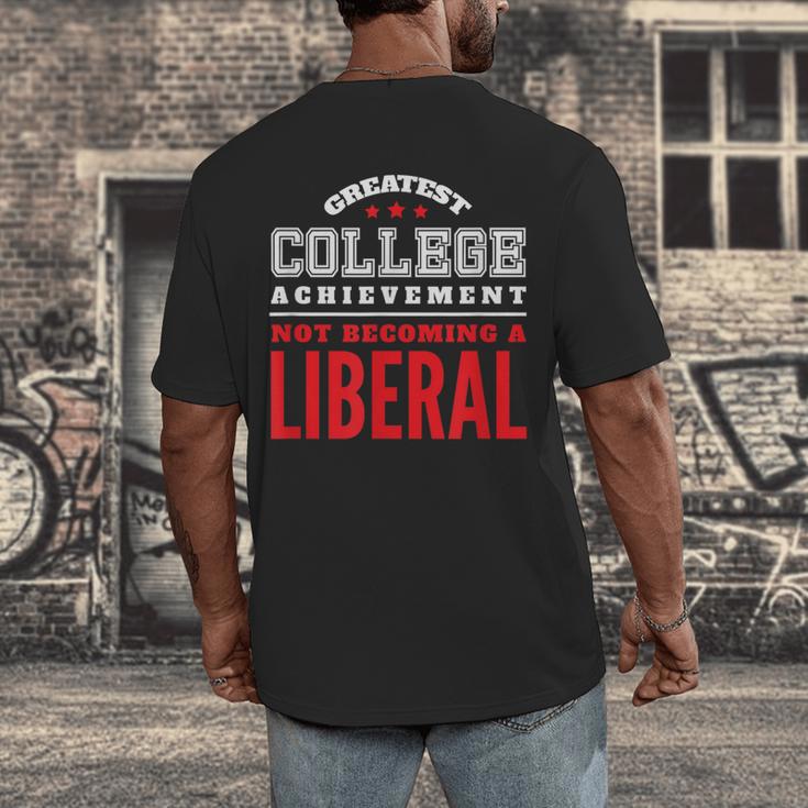 College Graduation For Conservatives Men's Back Print T-Shirt