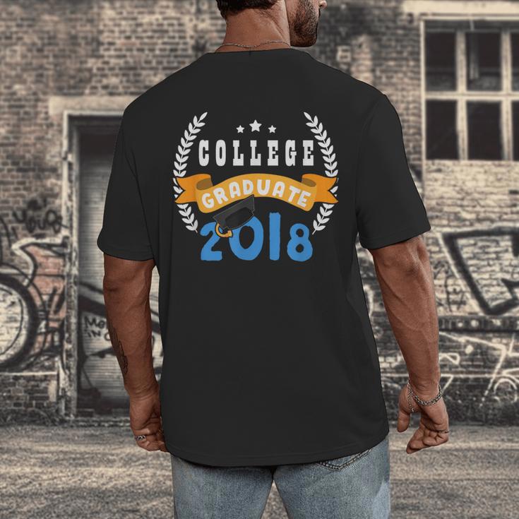 College Graduation Shirts Graduate Grad 2018 Men's Back Print T-Shirt