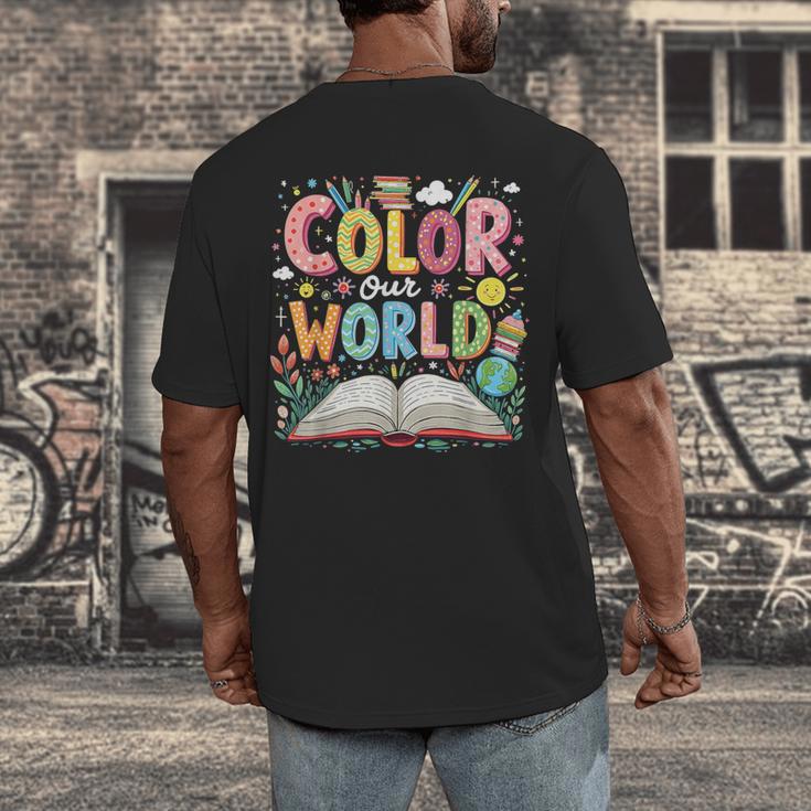 Color Our World Book Reading Program 2026 Summer Men's Back Print T-Shirt Color Our World Book Reading Program 2026 Summer Men's Back Print T-Shirt