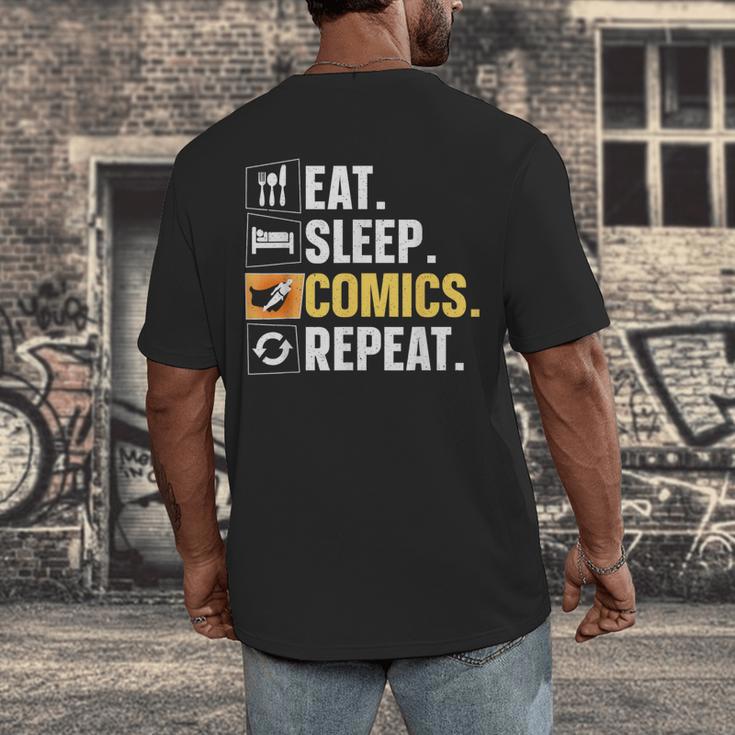 Comic Book Comic Stuff & Accessories -Adult Small Modern Letter Print Crew Collar Short Sleeve T-Shirt Men's Back Print T-Shirt
