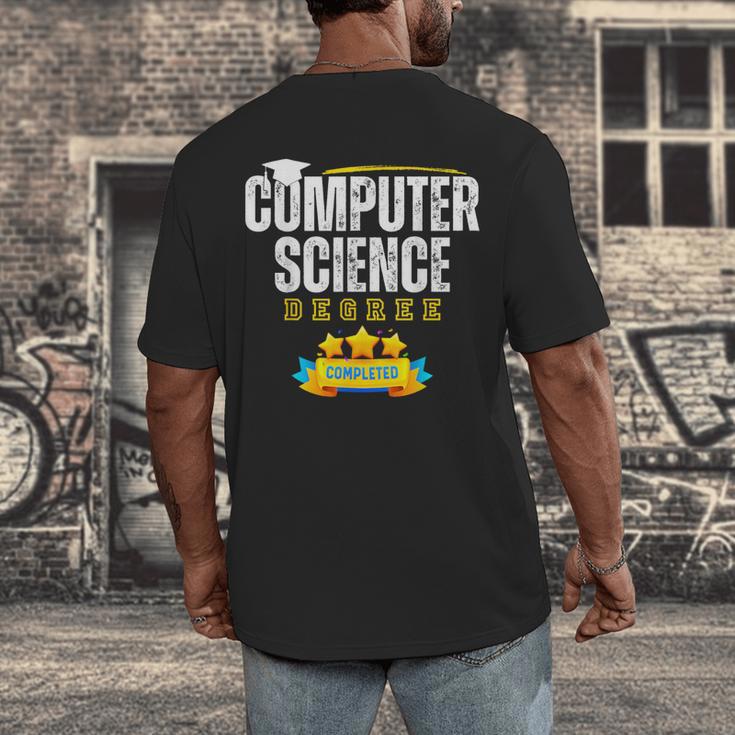 Computer Science Degree Graduation Senior Celebration Grad Men's Back Print T-Shirt