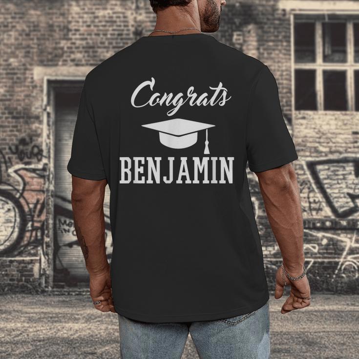 Congrats Benjamin College High School Graduation Men's Back Print T-Shirt