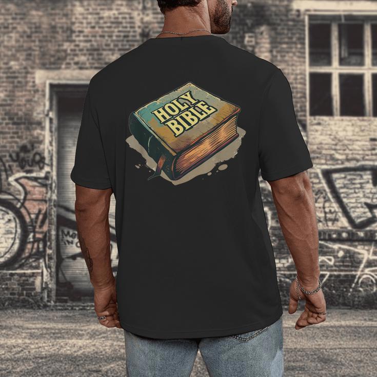 Cool Holy Bible Book Costume For Man And Woman Men's Back Print T-Shirt