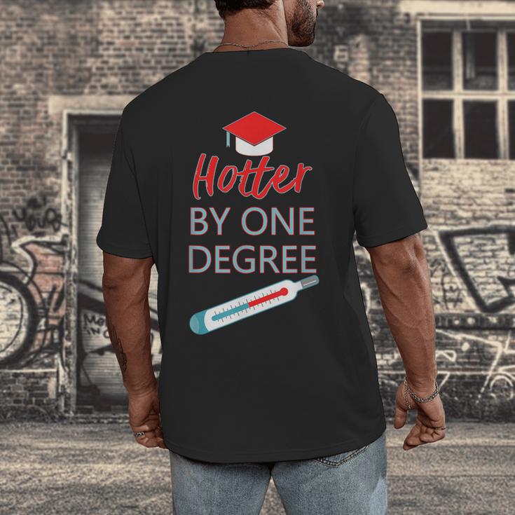 Cool Hotter By One Degree Graduation Teesadf Men's Back Print T-Shirt