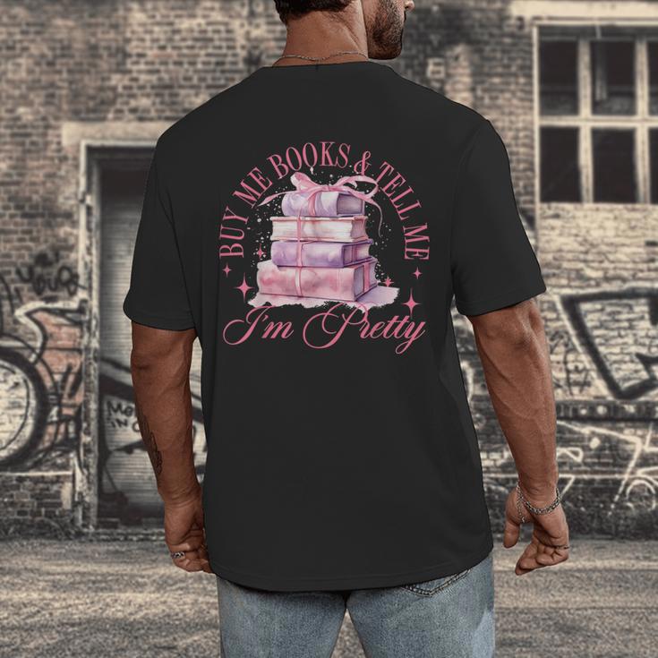 Coquette Aesthetic Bow Buy Me Books & Tell Me I'm Pretty Men's Back Print T-Shirt Coquette Aesthetic Bow Buy Me Books & Tell Me I'm Pretty Men's Back Print T-Shirt