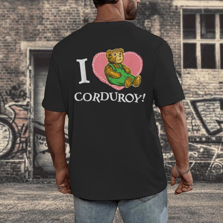 Corduroy I Heart Corduroy Teddy Bear Retro Children's Book Men's Back Print T-Shirt