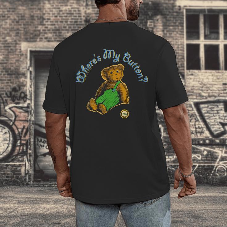 Corduroy Where's My Button Teddy Bear Retro Children's Book Men's Back Print T-Shirt Corduroy Where's My Button Teddy Bear Retro Children's Book Men's Back Print T-Shirt