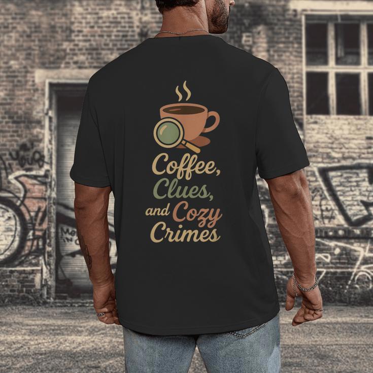 Cozy Crime Club Mystery Reader Bookish Sleuth Men's Back Print T-Shirt Cozy Crime Club Mystery Reader Bookish Sleuth Men's Back Print T-Shirt
