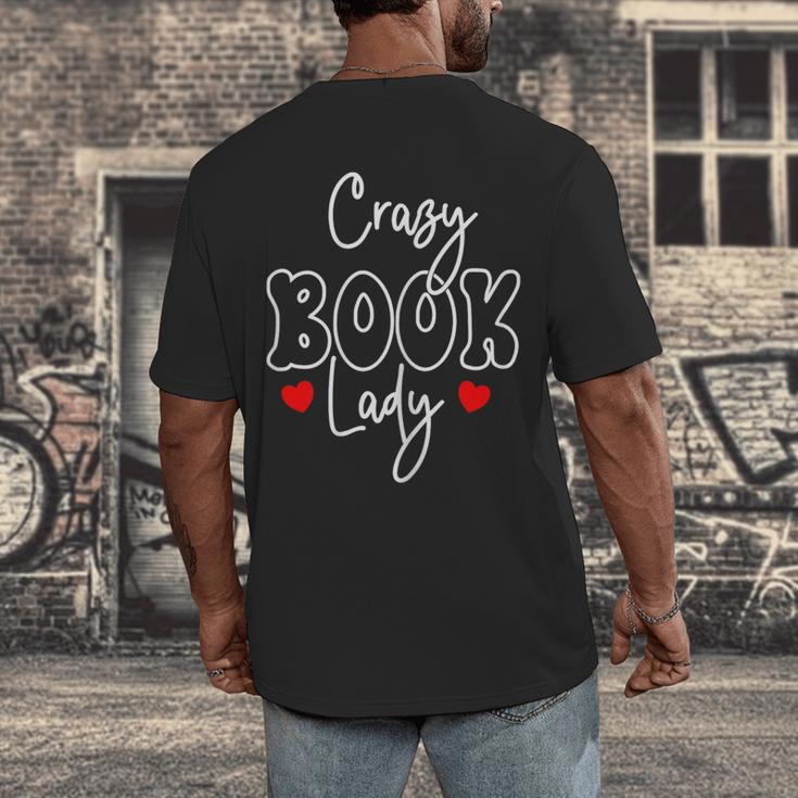 Crazy Book Lady Men's Back Print T-Shirt