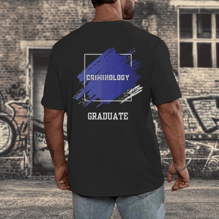Criminology Graduation Graduated Degree University Student Men's Back Print T-Shirt