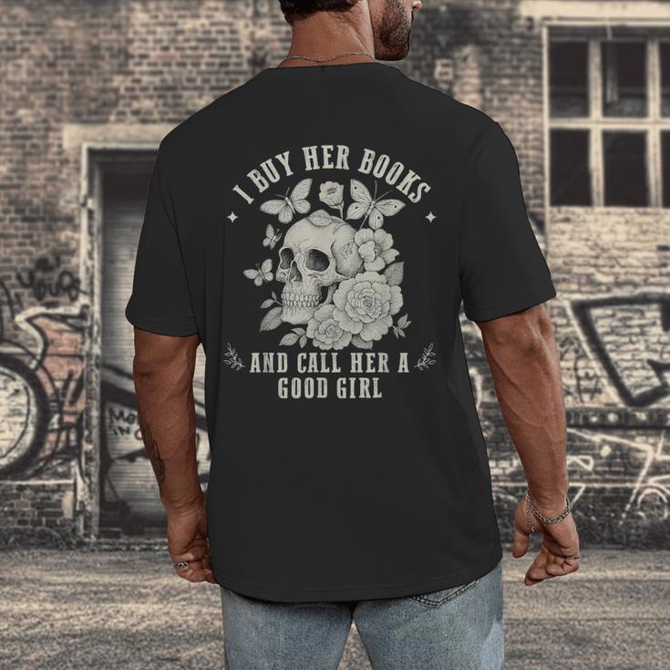 Cute I Buy Her Books And Call Her A Good Girl Book Lover Men's Back Print T-Shirt