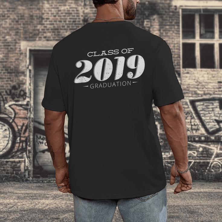 Cute Class Of 2019 Distressed Senior Graduation 2019 Men's Back Print T-Shirt
