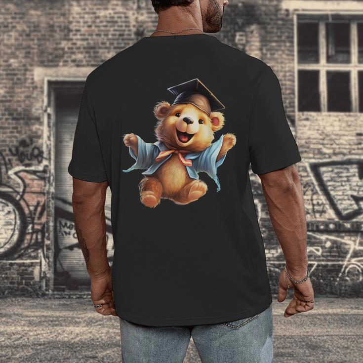 Cute Graduation Bear To Celebrate Your Graduate Men's Back Print T-Shirt