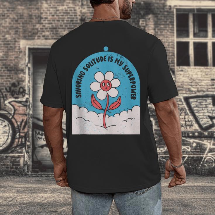 Cute Introvert Shy Teen Anti-Social Inner Strength Men's Back Print T-Shirt