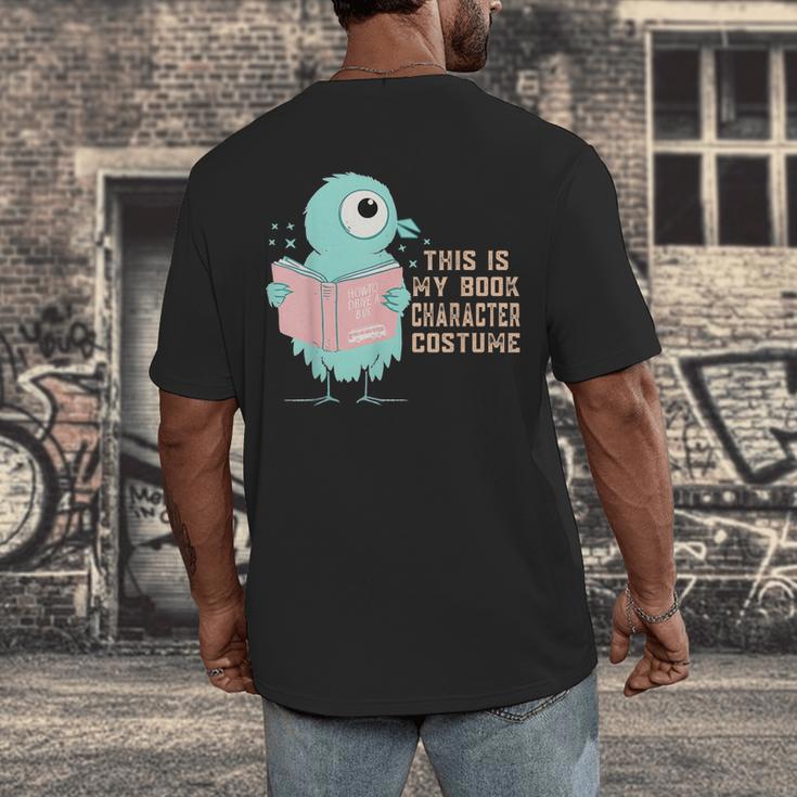 Cute Pigeon This Is My Book Character Costume For Reading Men's Back Print T-Shirt