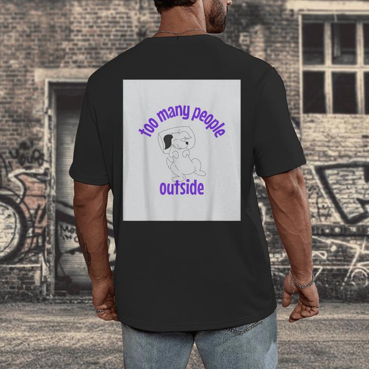 Cute Puppy With a Quote For Introverts Men's Back Print T-Shirt Cute Puppy With a Quote For Introverts Men's Back Print T-Shirt