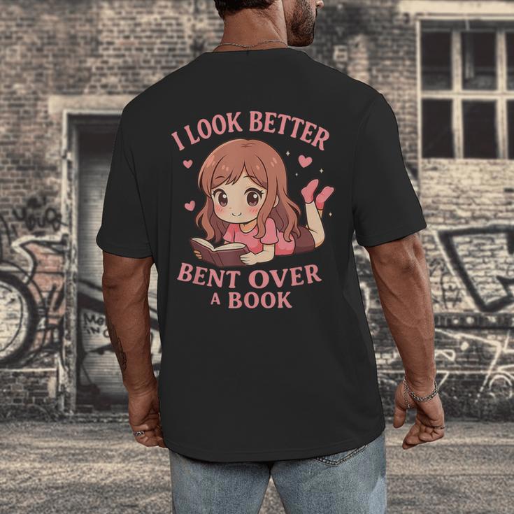 Cute Reading Outfit Book Lover Tee For Women Who Read Men's Back Print T-Shirt